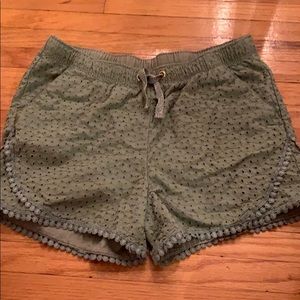 Army green shorts